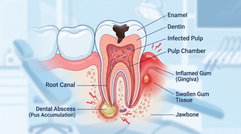 Absceso dental: síntomas, causas y tratamiento urgente